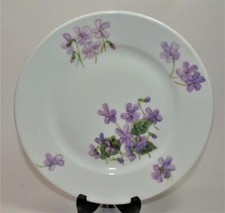 Assiette Antique Signée JDM VIOLETS 8 1/2" D H&C Haviland Limoges France 1893