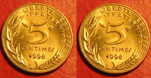 Lot pièces centimes - 5,