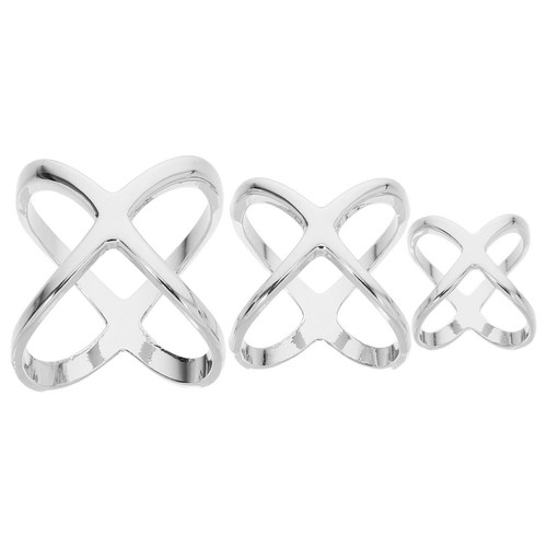 Pcs anneaux croisés boucle - 3,