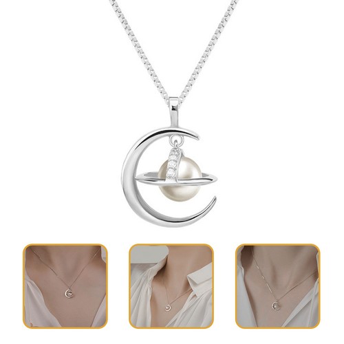 Collier lune planète - de,