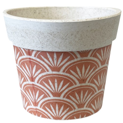 Mini cache pot orange bambou - pot,
