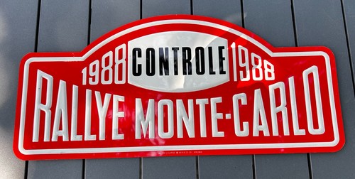 Plaque rallye monte carlo 1988 - rallye, monte-carlo