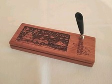 ACCESSOIRE DE BUREAU EN BOIS - PORTE-PLUME (STYLO / CRAYON) SOUVENIR ARTISANAL