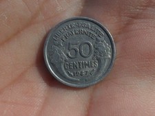 pièce de monnaie , 50 centimes Morlon 1947
