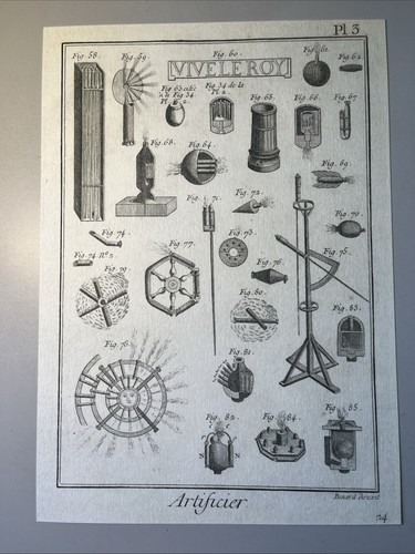 Artificier gravure xviiie - gravure,
