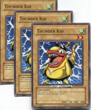3 X YU-GI-OH THUNDER KID PROMO COMMON NM/MINT CP01-EN012