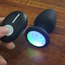 Neuf Luminescent Sextoy Plug Télécommande Vibrant Anal Sex USB Butt Homme Femme