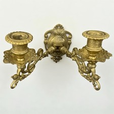 Applique murale chandelier piano victorien laiton massif antique 2 bras