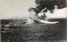 Carte Postale Originale D'Avion Anglais Détruit 1Er WK