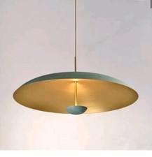 Plafonnier moderne lustre laiton métal suspension milieu du siècle lumière vi...