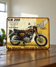 Plaque metal vintage Honda CB 250