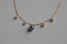 collier gold filled perle