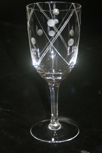 Verre ancien cristal gravé - ancien, en