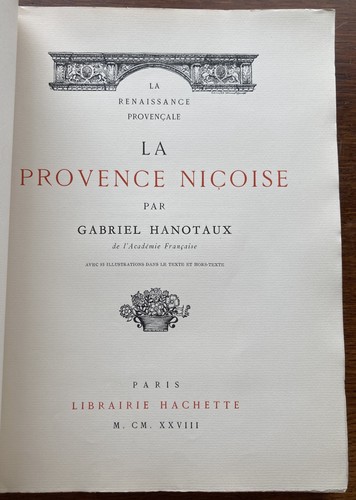 Provence niçoise 1928 - niçoise,