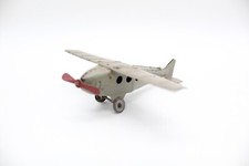 JOUET ANCIEN - PETIT AVION A HELICE EN METAL BLANC - ANNEE 1950/1960 - REPEINT -