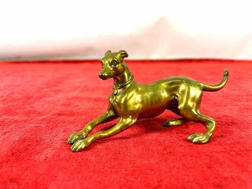 Whippet bronze miniature - bronze.,