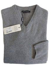 Pull homme col V gros tricot 100% cachemire épais et chaud 7 couleurs