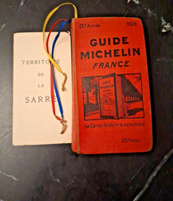 Guide Michelin 1929 Avec Son Supplément Territoire de la SARRE