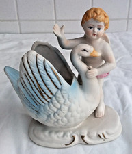 figurine l'angelot au cygne en
