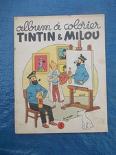 TINTIN Hergé album à colorier 1950 Haddock Casterman rare et superbe collector !