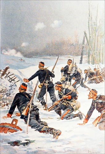 1870 soldats regardant partir - 1870-,