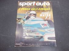 Revue SPORT AUTO  N°109  Matra F1  Ecurie Gulf  Porsche