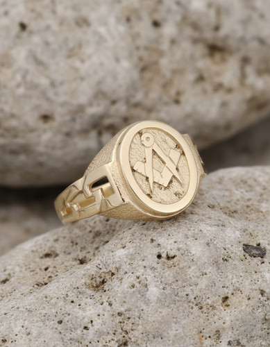 Bague maçonnique jaune - bague,