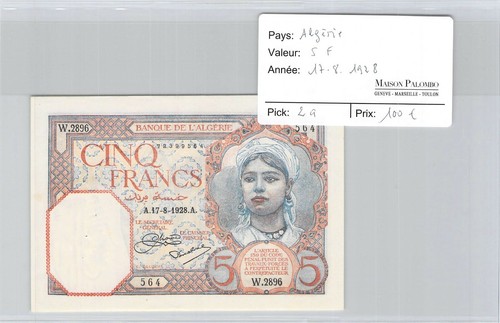 Billet algerie francs - francs,