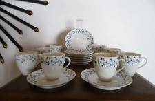 Service à café / moka porcelaine Limoges GIRAUD & BROUSSEAU - 8 pers