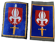 LOT DE 2 INSIGNES TISSU DONT 1 SUR FEUTRE AVEC FIXATIONS DE LA CMD DE LILLE