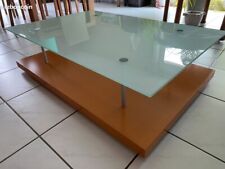 Tables basse verre - bois design Mourgue
