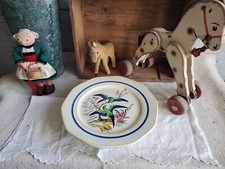 BOCH FRERES LA LOUVIERE Période Art déco 1920-1930 compotier oiseaux