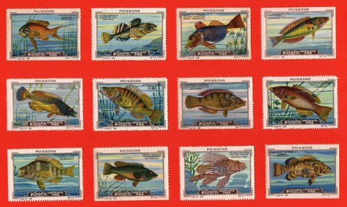 Poster stamps fish acuatic - stamps,