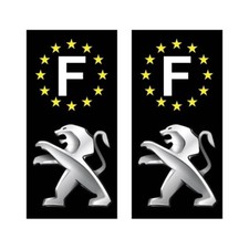 2 STICKERS AUTOCOLLANT PLAQUE