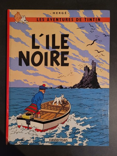 Tintin île noire en - tintin,, tres