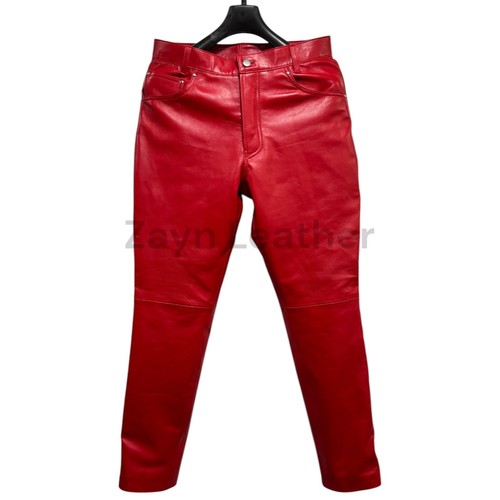 Pantalon motard rouge en - de,