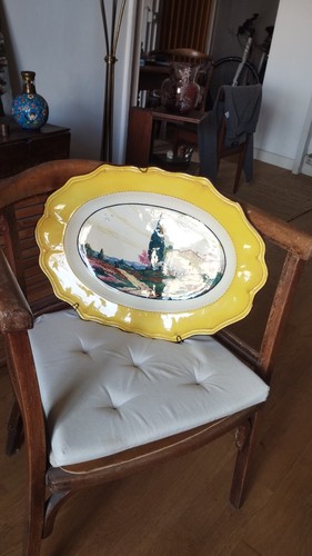 Grand plat faience saint - en,