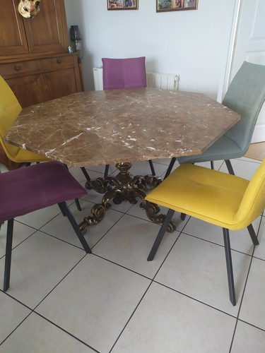 Table marbre octogonale - table, en