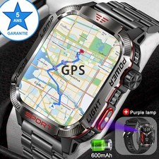 Montre Connectée SmartWatch Android iOS Traceur GPS Boussole Lampe de Poche LED