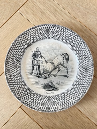 Assiette parlante faïence - assiette,