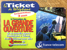 TICKET TÉLÉPHONE GRANDE OUVERTURE SANS CODE CARTE PREPAYÉE PREPAID CALLING CARD