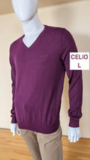 Celio Taille L superbe pull homme couleur pourpre pullover