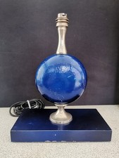 Lampe Géométrique  Vintage  Philippe Barbier Metal Chromé Bleu 