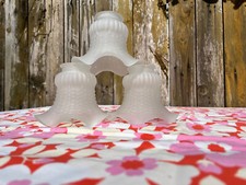 Lot de 3 Abats Jour En Verre Gondolé Tulipe