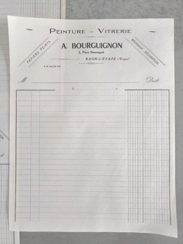 Lot factures vierges - lot,