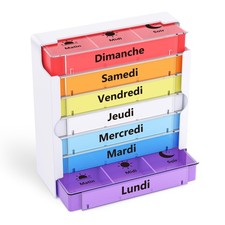 Pilulier Semainier Français Matin Midi Soir - Empilables Tour à Médicaments 7...