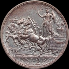 ITALIE 2 lire 1916 Victor