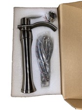T Shall  Faucet  Basin Sink Mixer Tap Matte Brushed Nickel