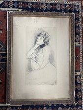 Eau Forte Femme Assise - Paul