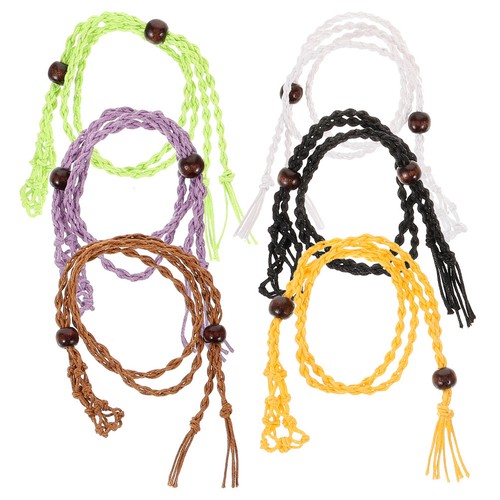 Handwoven wax cord necklace - wax,